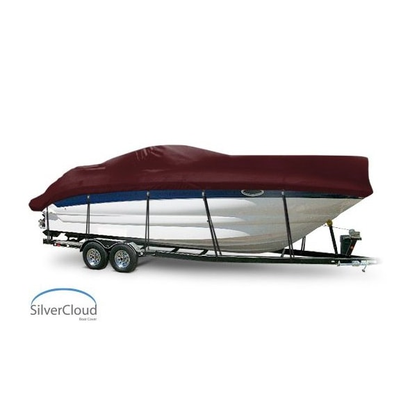 Eevelle Boat Cover CABIN CRUISER Inboard Fits 20ft 6in L up to 102in W Burgundy SCHPCBN20102-BRG - main